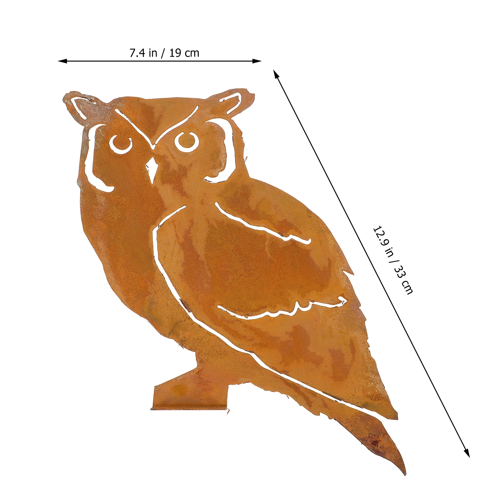 

Iron Outdoor Owl-Shaped Decor Stake Lifelike Metal Yard Ornament Durable Decoration Insert Rod For Stake Iron Owl