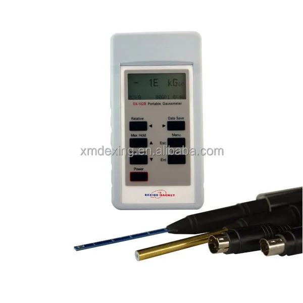 DX-102B Handy Digital Gauss Meter Portable Meter with Hall Effect Probe for Magnetic Field Strength Testing