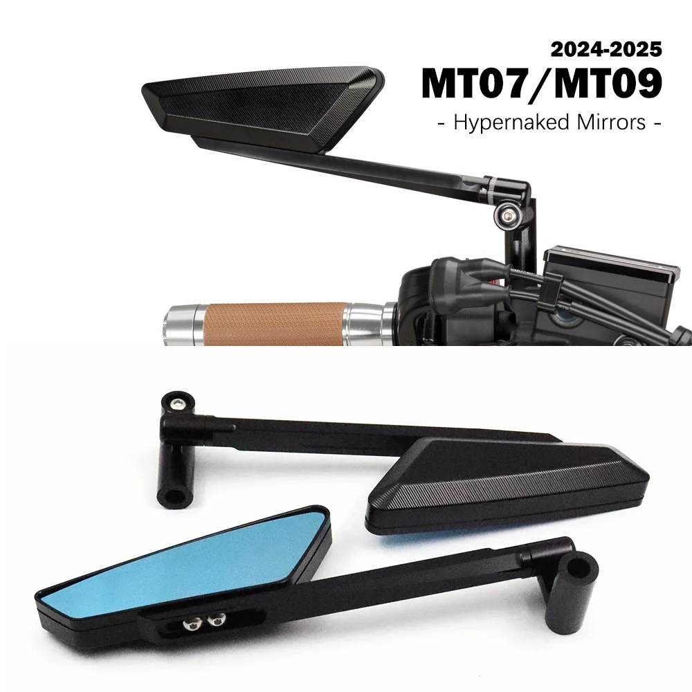 MT09 MT07 for Yamaha MT 09 GEN4 Accessories MT-09 MT-07 2024 2025 Hypernaked Mirrors Adjustable Side Rearview Blue Anti-glare