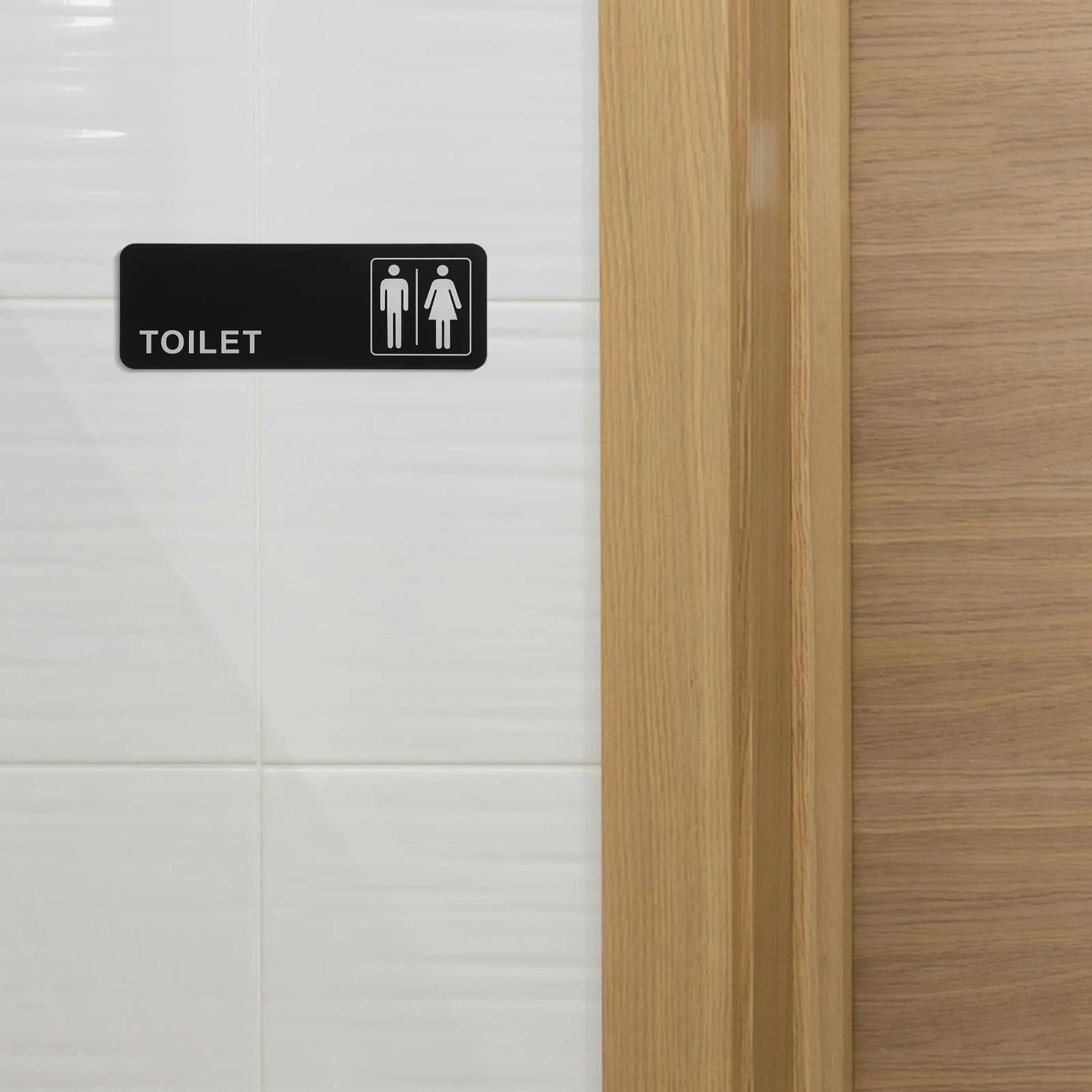 2Pcs Acrylic Restroom Signs Creative Design Men Women Door Signs Durable Bathroom Plaques Easy Install Home Business Toilet Sign