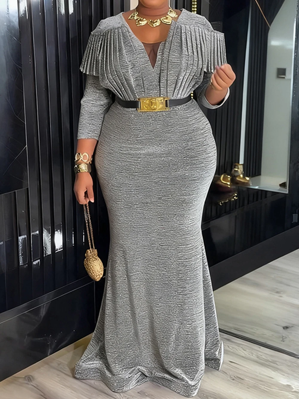 Luxury Party Dresses For Women Diamond Mermaid Long Dress Birthday Prom Wedding Evening Gowns Turkey African Clothing New Year