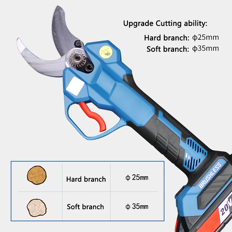 Electric Pruning shears Rechargeable Garden Fruit tree Electric pruner Portable Lithium-battery Thick branch Pruning machine