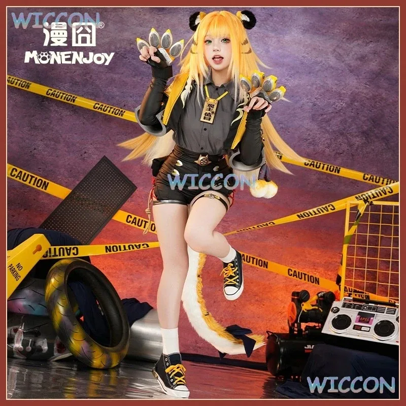 أزياء CyAnime Ju Fufu Zenless Zone Zero Game Cosplay Furry Kawaii معطف لطيف فستان النمر الكرتون لعب الأدوار الباروكات ملابس الأذن