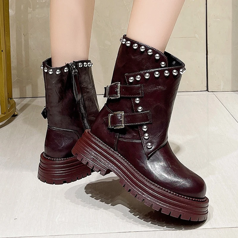 

Ankle Women's Boots Flats platform Casual Designer Shoes Fashion Woman Winter Boots 2025 New Walking Sport Femme Chelsea Boots