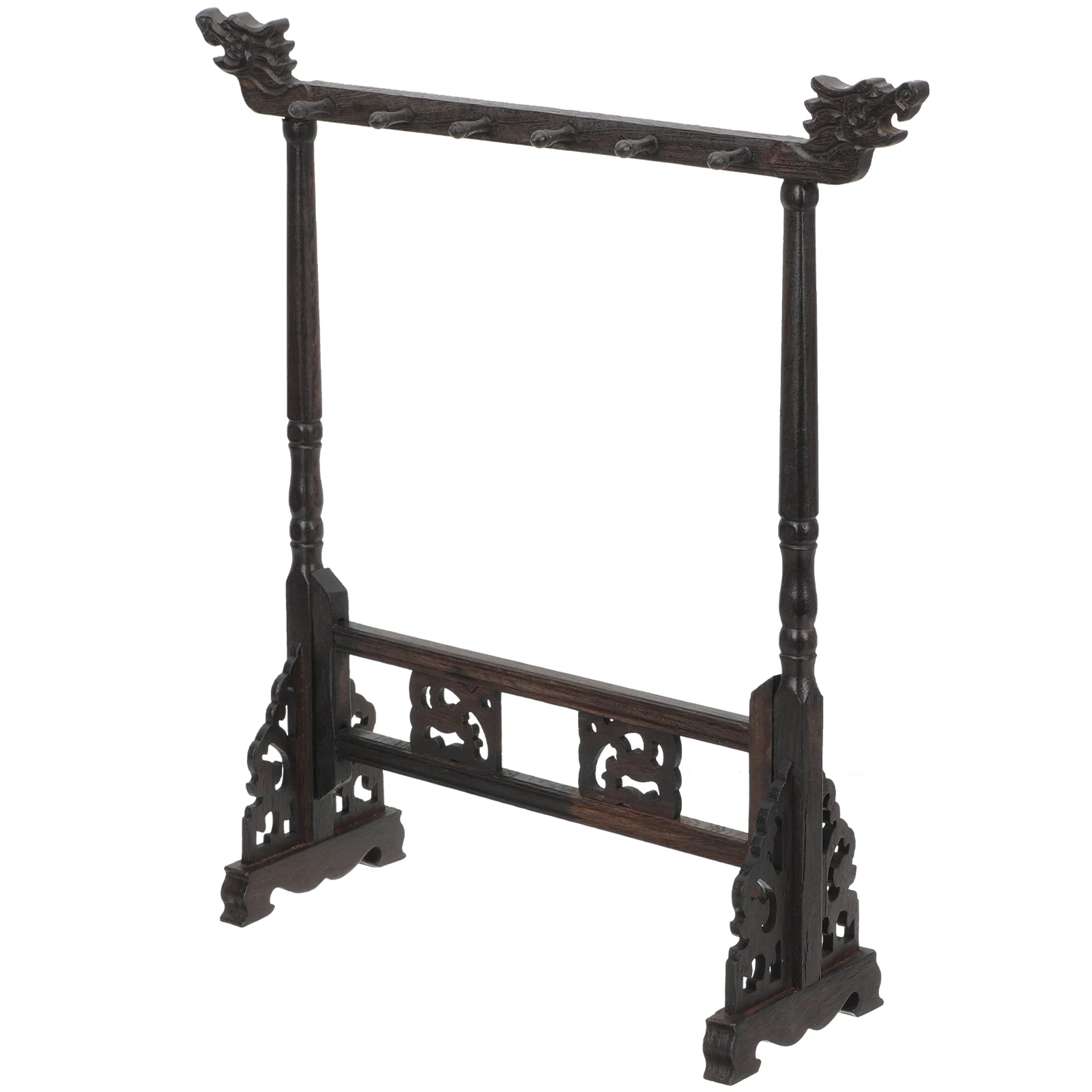 Wooden Brush Holder Coffee Color Stand Home Office Supply Calligraphy Brushes Storage Rack Pen Supplies Lightweight