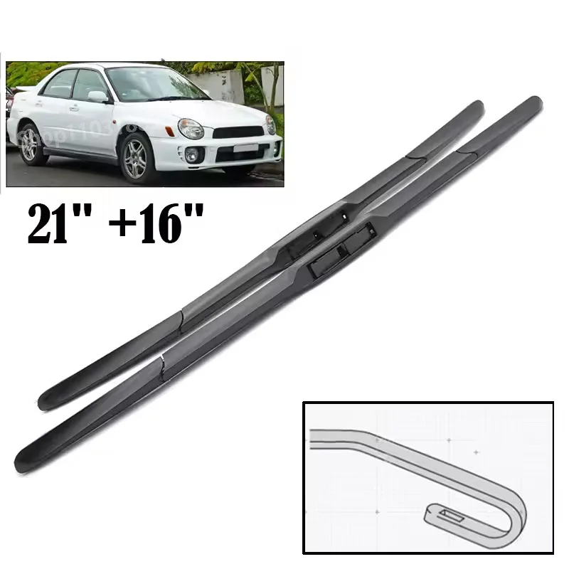 

Wiper Hybrid Front Wiper Blades For Subaru Impreza GD GG 2000 - 2007 Windshield Windscreen Window Rain Brushes 21"+16"
