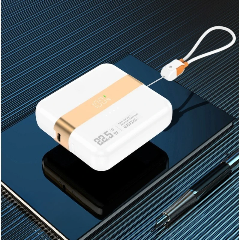 2-in-1 Magnetic Separation Super Fast Charging Self Contained Cable 10000mAh Power Bank Mobile Power