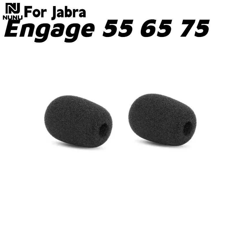 

NUNU Replacement Protein skin memory foam Ear Pads /Microphone cotton for Jabra Engage 55 65 75 Headphones Repair Parts
