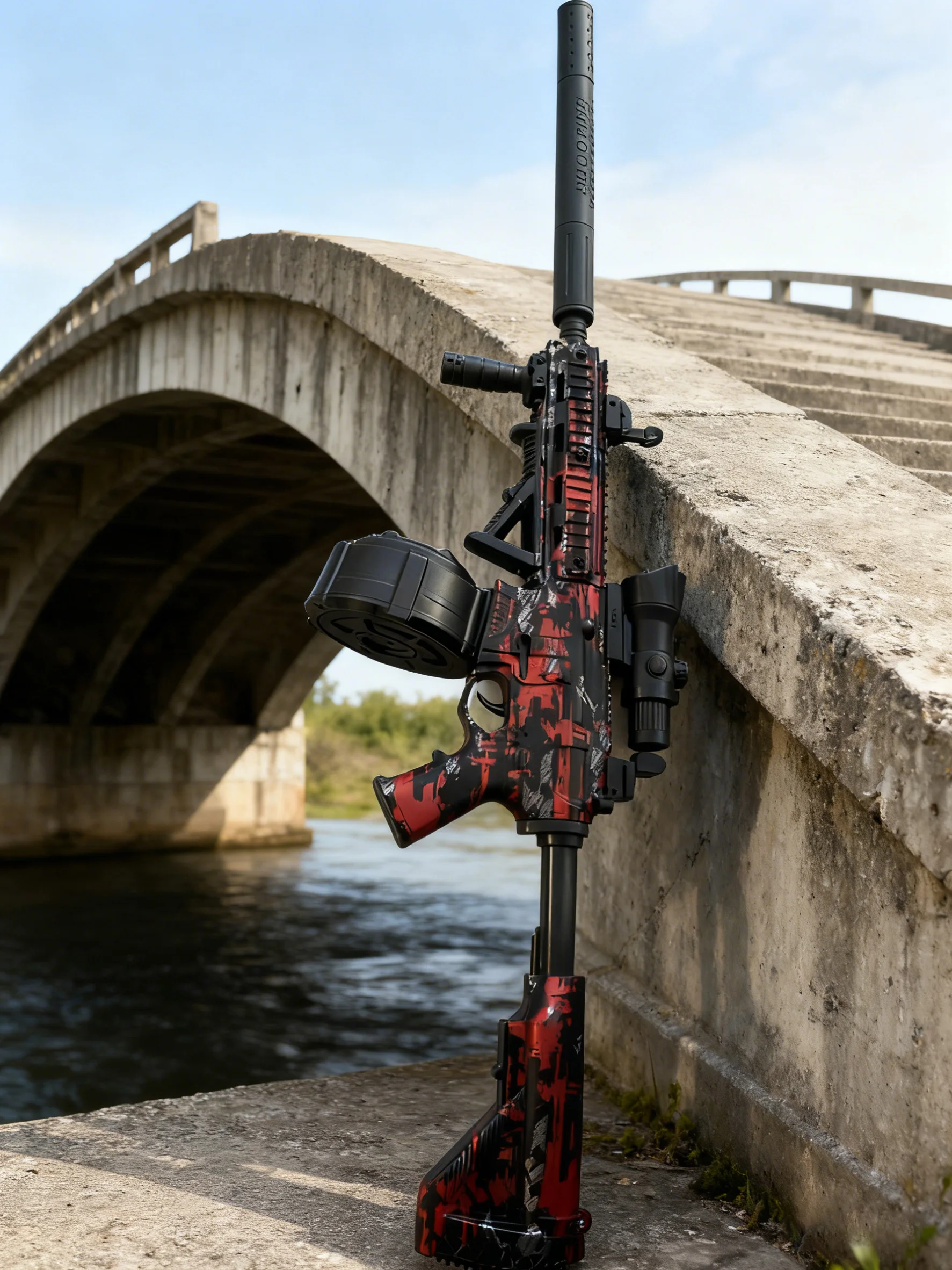 Regalo di Natale Automatico M416 Gel Ball Blaster 500 colpi Tamburo Portata 18 m per adulti e adolescenti