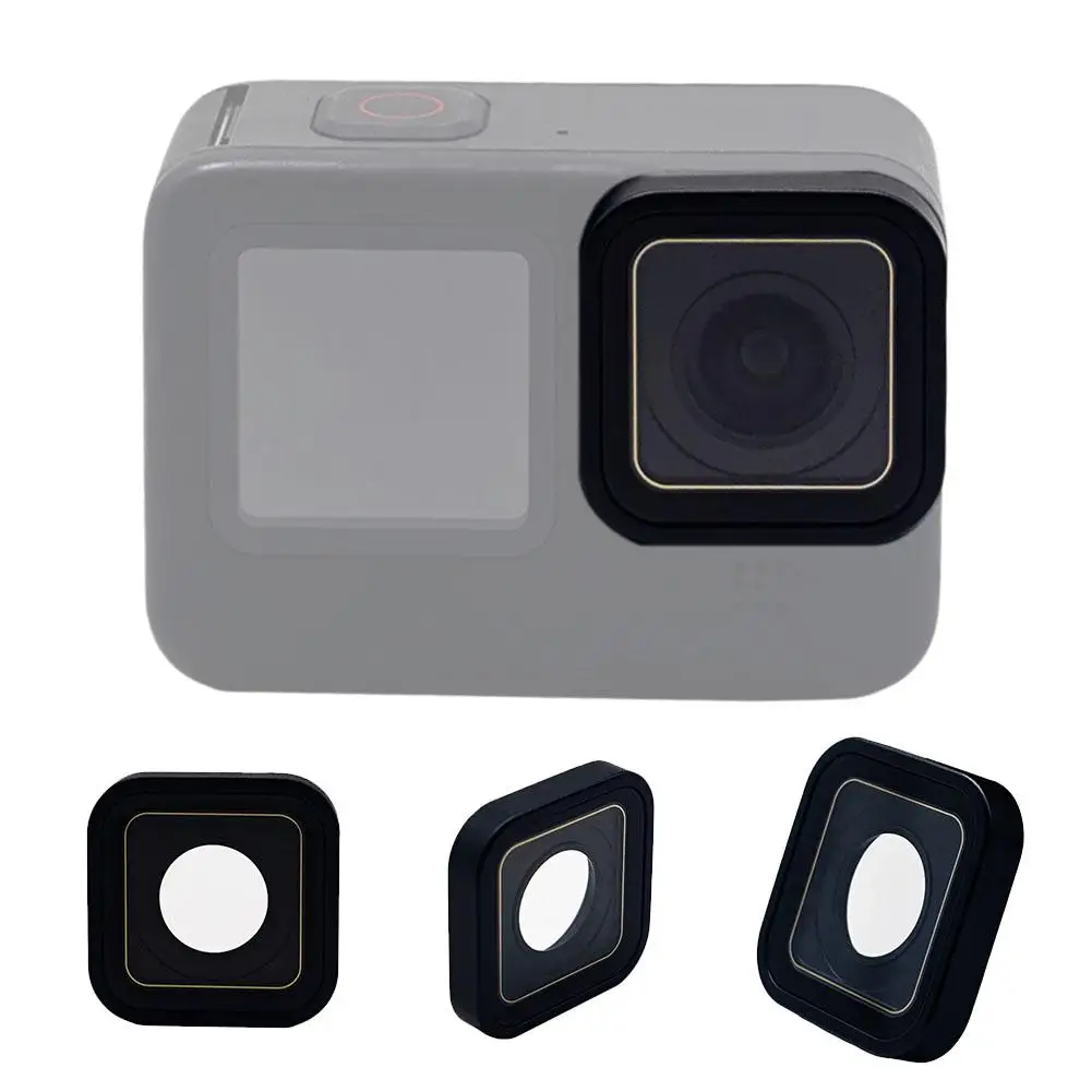 استبدال غطاء للعدسات الواقية ل GoPro 9 10 11 12 13 أسود صغير 10 متر مقاوم للماء الزجاج حامي غطاء للعدسات إصلاح جزء