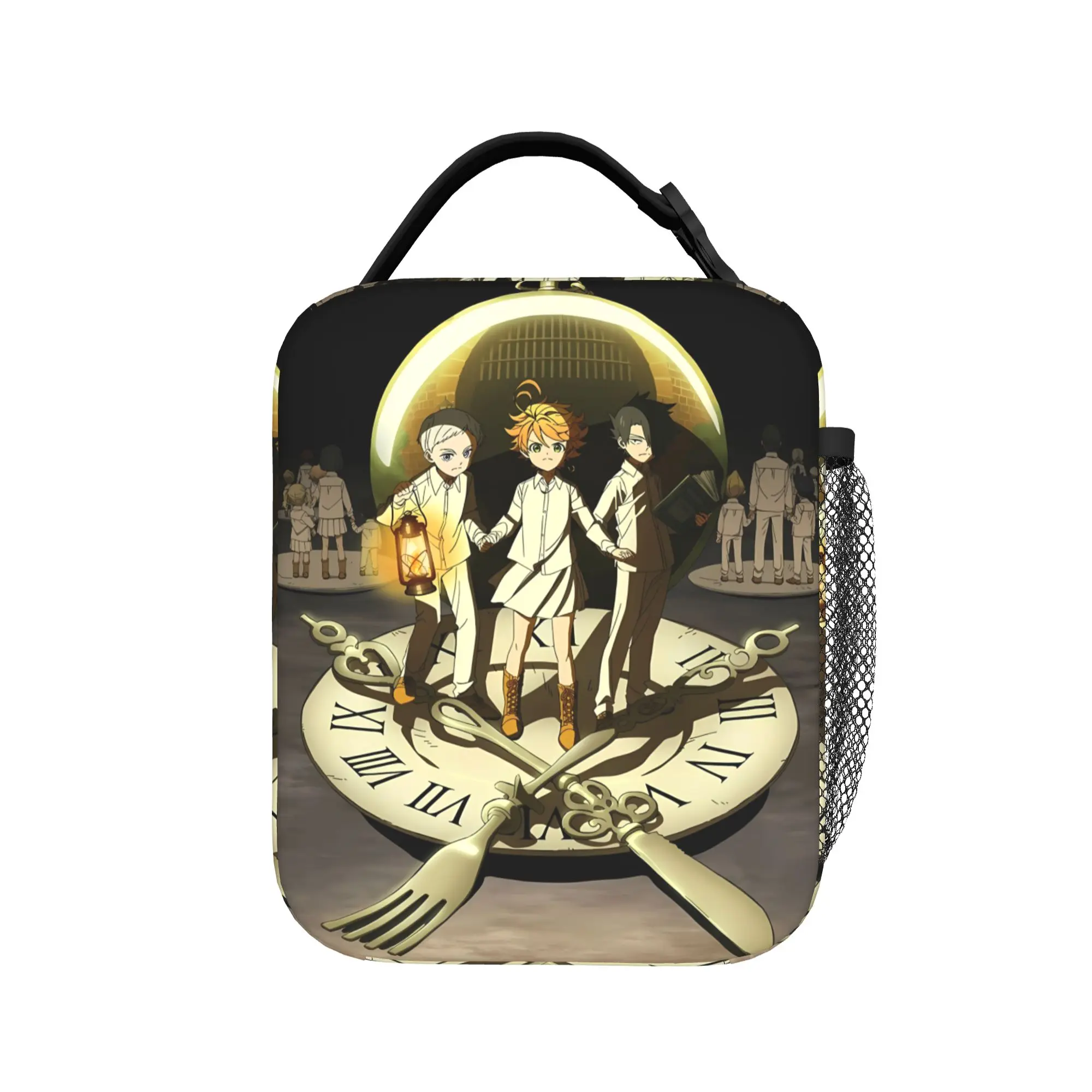 The Promised Neverland Lunch Bag  Vintage Lunch Box For Women Picnic Portable Cooler Bag Waterproof Print Thermal Lunch Bags