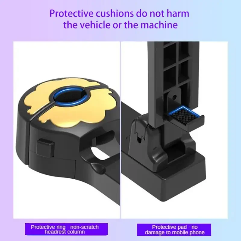 Gancho para respaldo de silla, ajustable, duradero, fácil de instalar, diseño Simple multifunción, accesorios de Interior de coche, soporte de gancho para asiento de coche