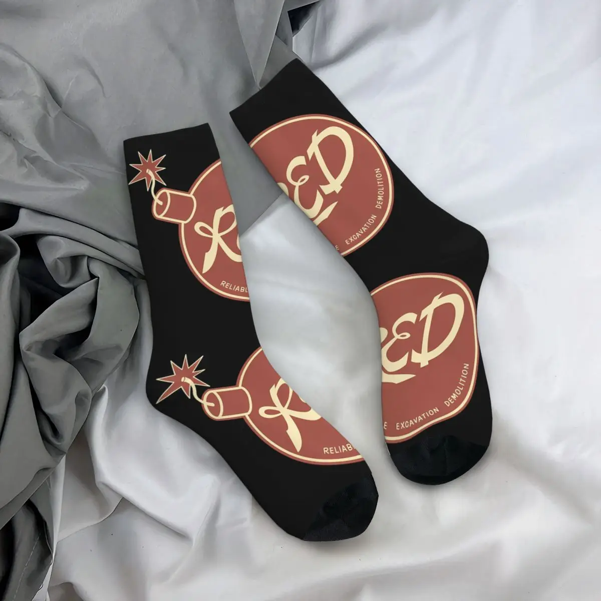 

Всесезонные чулки для экипажа Team Fortress 2, красные командные носки, повседневные длинные носки, аксессуары для мужчин и женщин, подарки