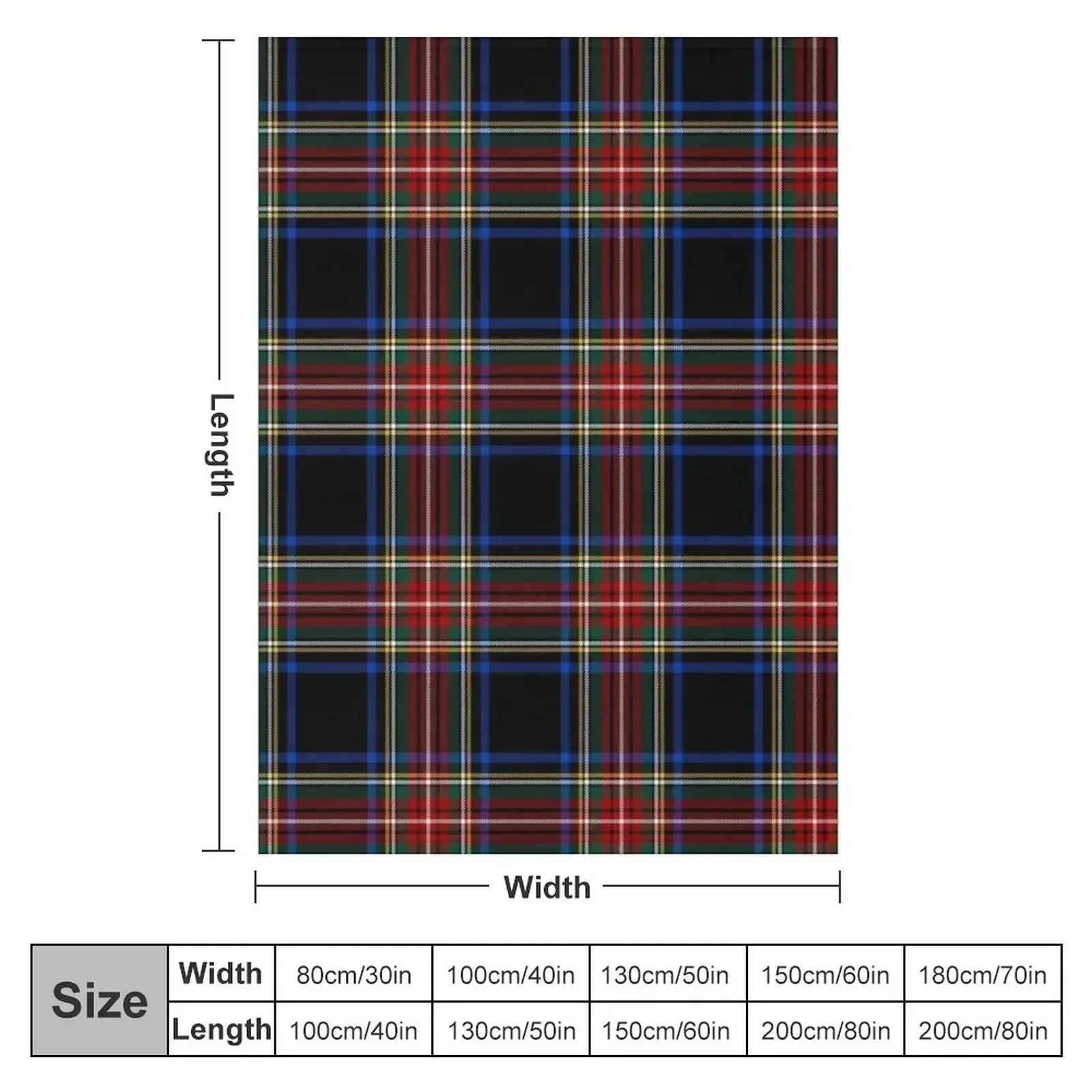 Stewart Black Tartan Clan Stuart Cute Tartan Throw Blanket Warm Picnic Blankets