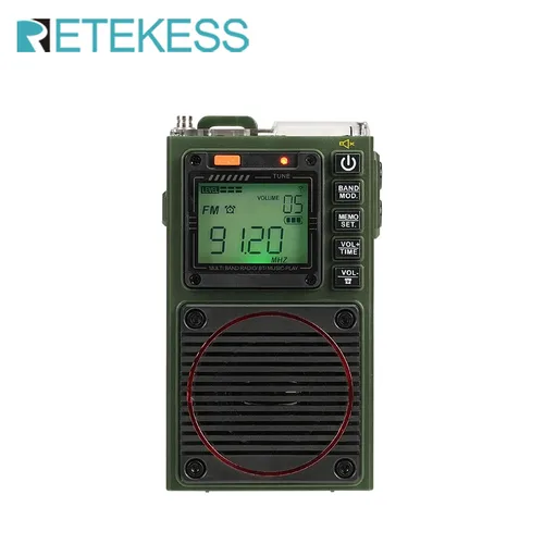 Retekess TR111 Radio FM Radios portátiles AM FM Mini Radioaficionado Radio aficionado de emergencia de onda corta Multibanda SW VHF WB despertador