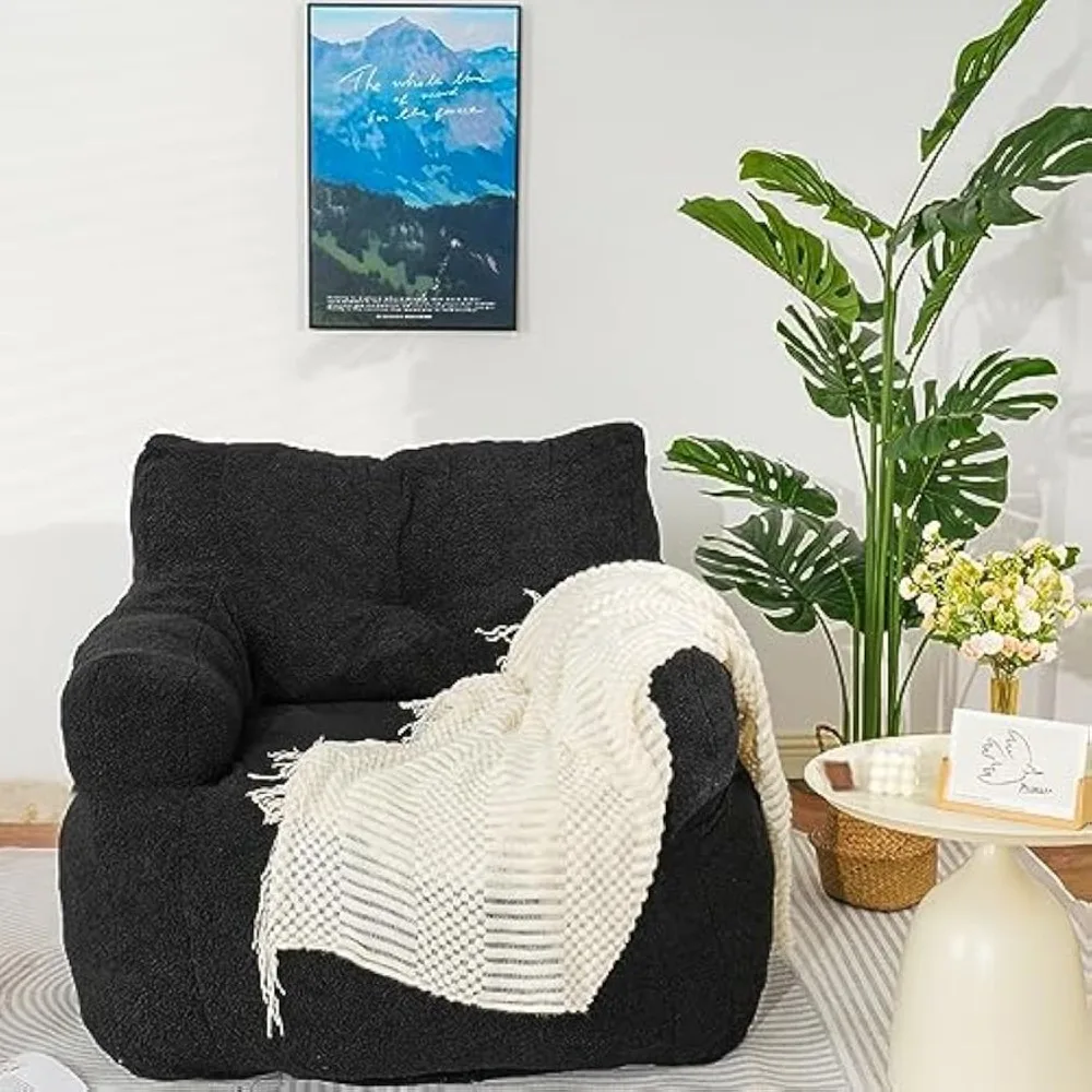 

Giant Beanbag Chair, Huge Fluffy Faux Fur Bean Bag Lazy Sofa with Filler, Ultra Soft Bean Bag Chair for Adults, Comfy Cozy Bean