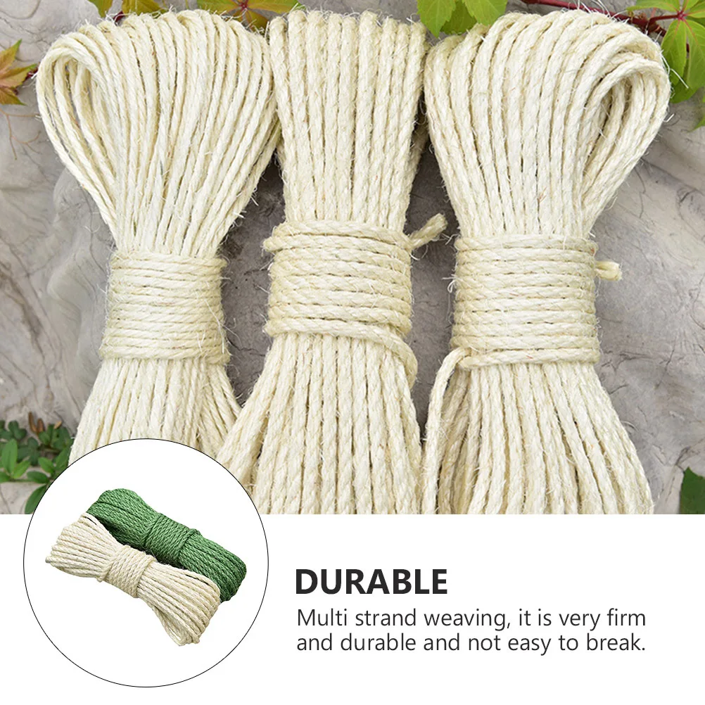 

2Pcs Natural Sisal Rope Cat Grab Column Durable Multi-Strand Weaving DIY Replacement Practical Eco-Friendly Premium Cat