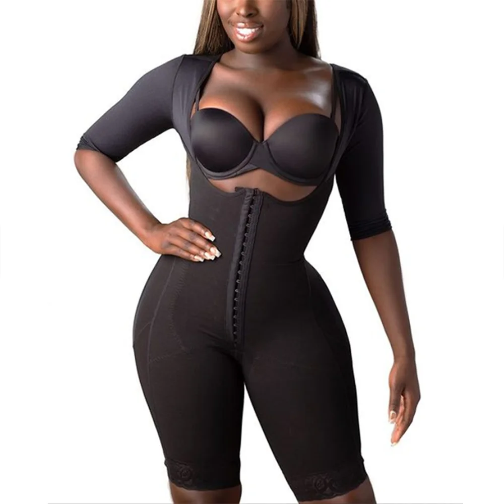 Shapewear Bodysuit Fajas colombust as düzeltici kuşak karın kontrol sonrası Liposuction BBL zayıflama açık büstü bel eğitmen