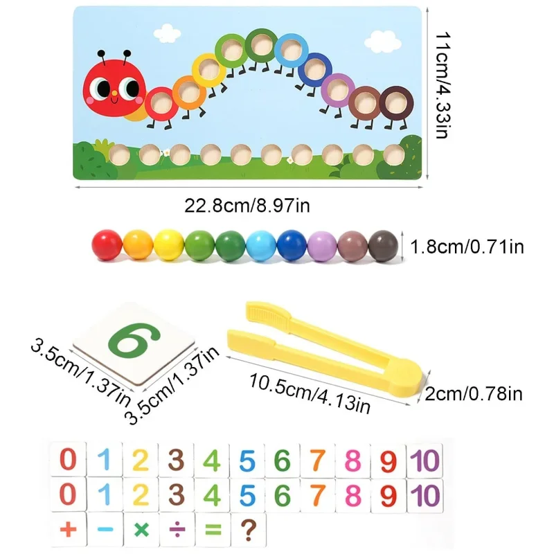 木製クリップビーズおもちゃモンテッソーリ操作早期教育カラーマッチング細かいトレーニングゲーム就学前の子供のため