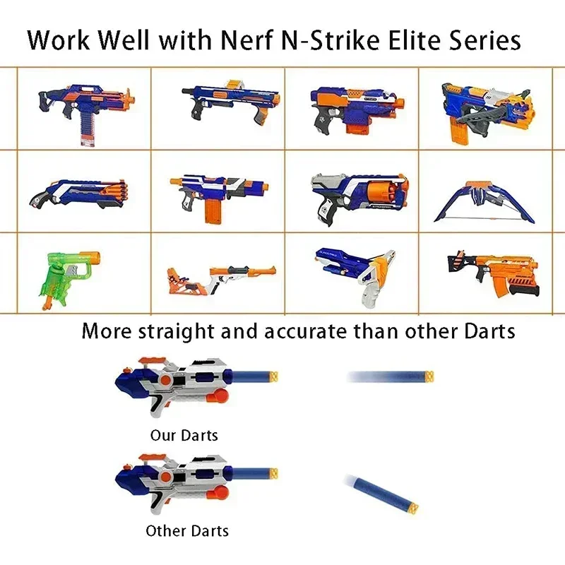 HOT1000-50 pz Blu Hollow Freccette Ricarica Proiettili di Schiuma Munizioni per Nerfs N-Strike Elite Blasters Pistola, 7.2 cm