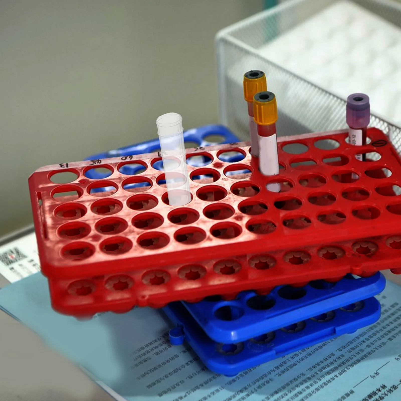 100 szt. Przezroczystych plastikowych probówek, przezroczyste fiolki na próbki, probówki do pobierania krwi, do przechowywania w laboratorium, do zastosowań naukowych, przezroczyste plastikowe probówki.