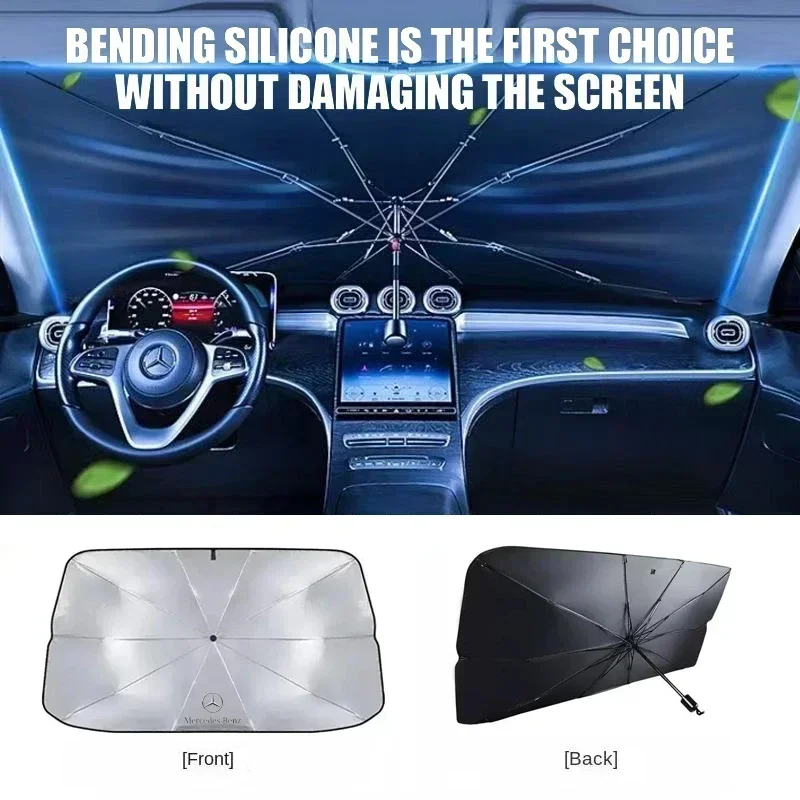 

Солнцезащитный зонт-шторка на лобовое стекло для Mercedes-Benz AMG W206 W204 W205 W212 W213 W221 W222 W223 W251 W464 – летние автоаксессуары