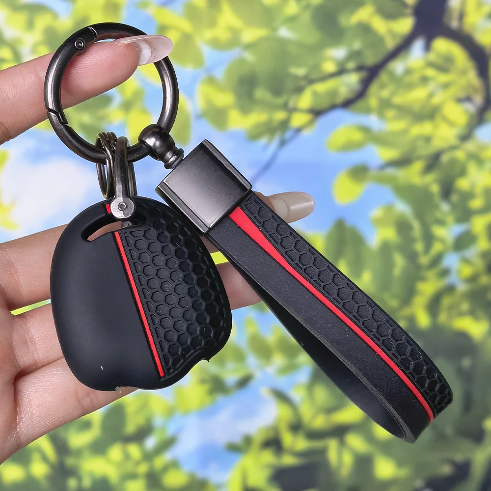 Honeycomb Anti-slip Car Key Fob Sleeve with Keychain For Mitsubishi Evolution Lancer EX Grandis Outlander Triton Pajero ASX