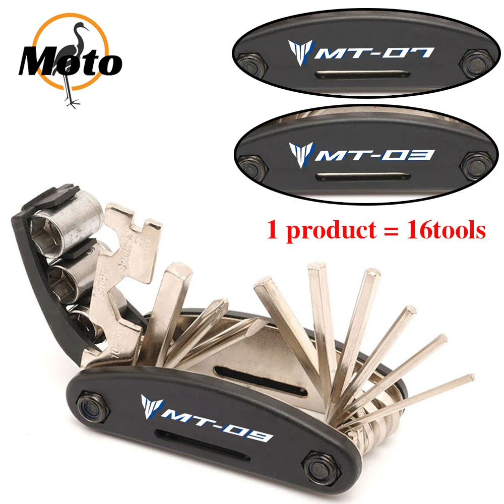 Per Yamaha MT-07 MT-09 MT07 MT09 FZ 07 Set di cacciaviti per riparazione di attrezzi per moto e lucchetto per casco fisso antifurto di sicurezza portatile