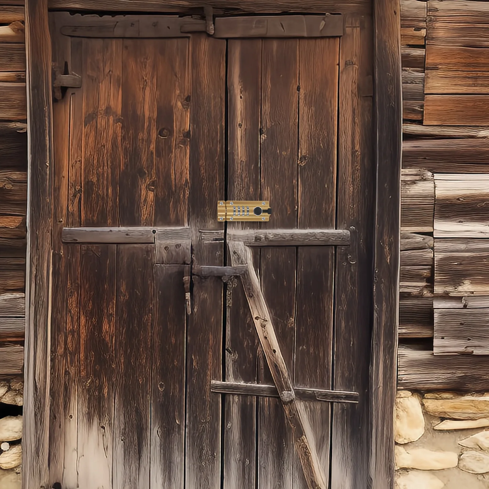 

Door Latch Lock Password Combination Slide Bolt Security Lock Gate Latch Outdoor Fence Hardware Door Security Gate Hardware