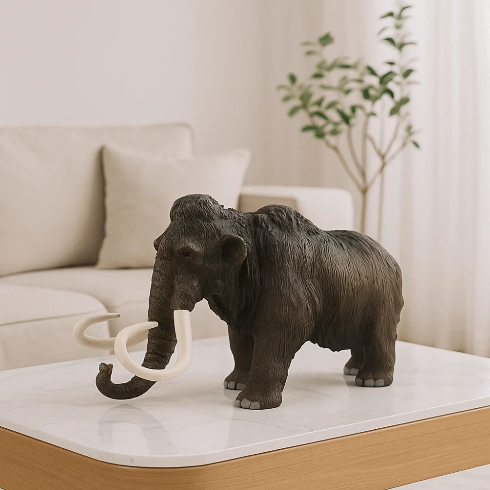 수제 모형 코끼리 액션 피규어 장식품 사실적인 코끼리 모델 동물 피규어 공예품