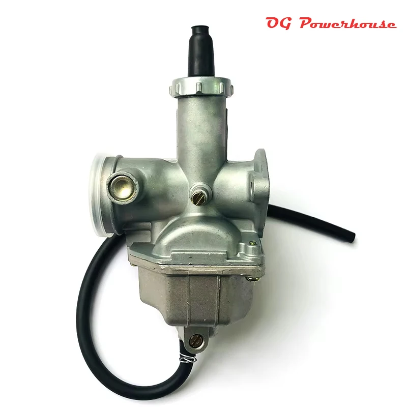 Motorcycle Carburetor PZ26 Flat Slide Carb 4T Fit ATV Quad Go Kart Dirt Bike 125cc-150cc CB125 CG125 CG150 XL125S Manual Choke