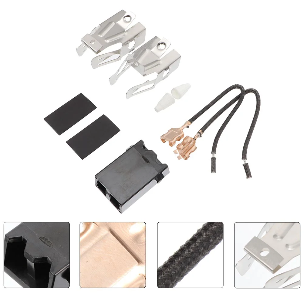 4 Sets Oven Connector Gas Burner Replacement Parts for Range Stove Receptacle Abs Kit Elements Plug