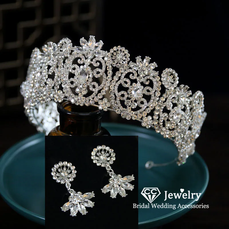 

CC Crowns for Women Wedding Accessories Bridal Headbands Engagement Hairwear Flower Shape Tiaras Crystal Coronets Crown AN454