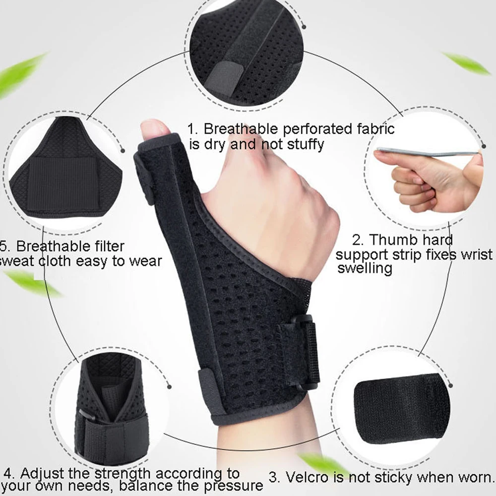 1Pcs Elastic Wrist Brace Thumb Support Spica Splint Brace Carpal Tunnel Thumb Stabilizer Hand Brace Arthritis Thumb Compression