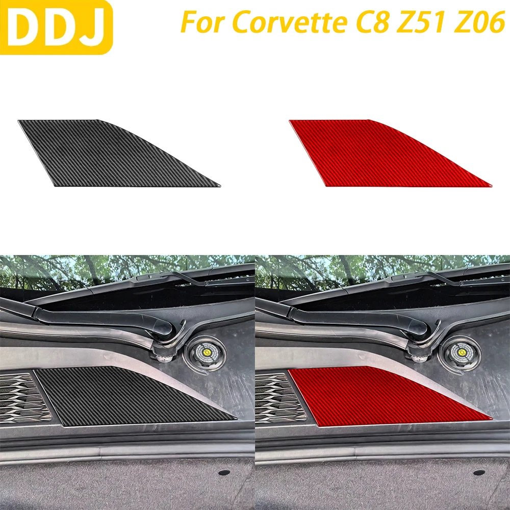 For Chevrolet Corvette C8 Z51 Z06 2020-2023 Car Accessories Carbon Fiber Front Trunk Storage Box Air Vent Cover Trim Sticker