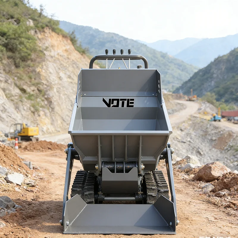 

Customized Self-Loading Mini Tracked Dumper 600kg Capacity Rubber Track Dumper for Sand Gravel Concrete Transport