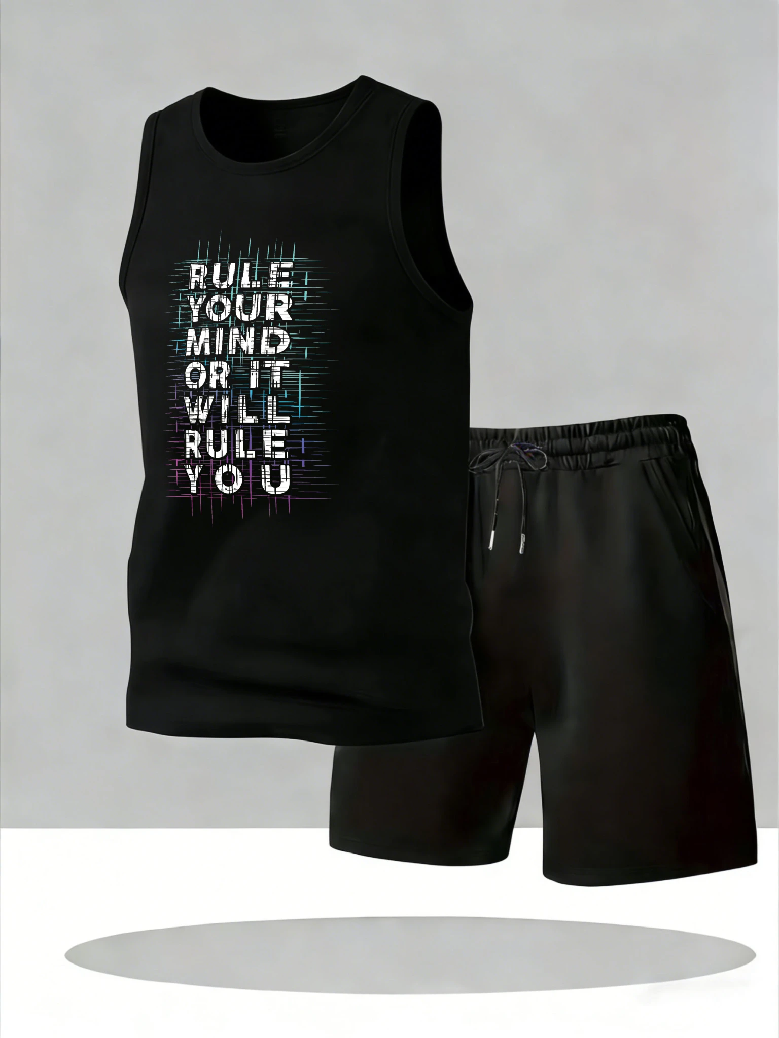 

Men's Tank Top Sets 2026 Summer Quick drying men's chandals men's suits beach sports seaside Breathable oversize crewneck