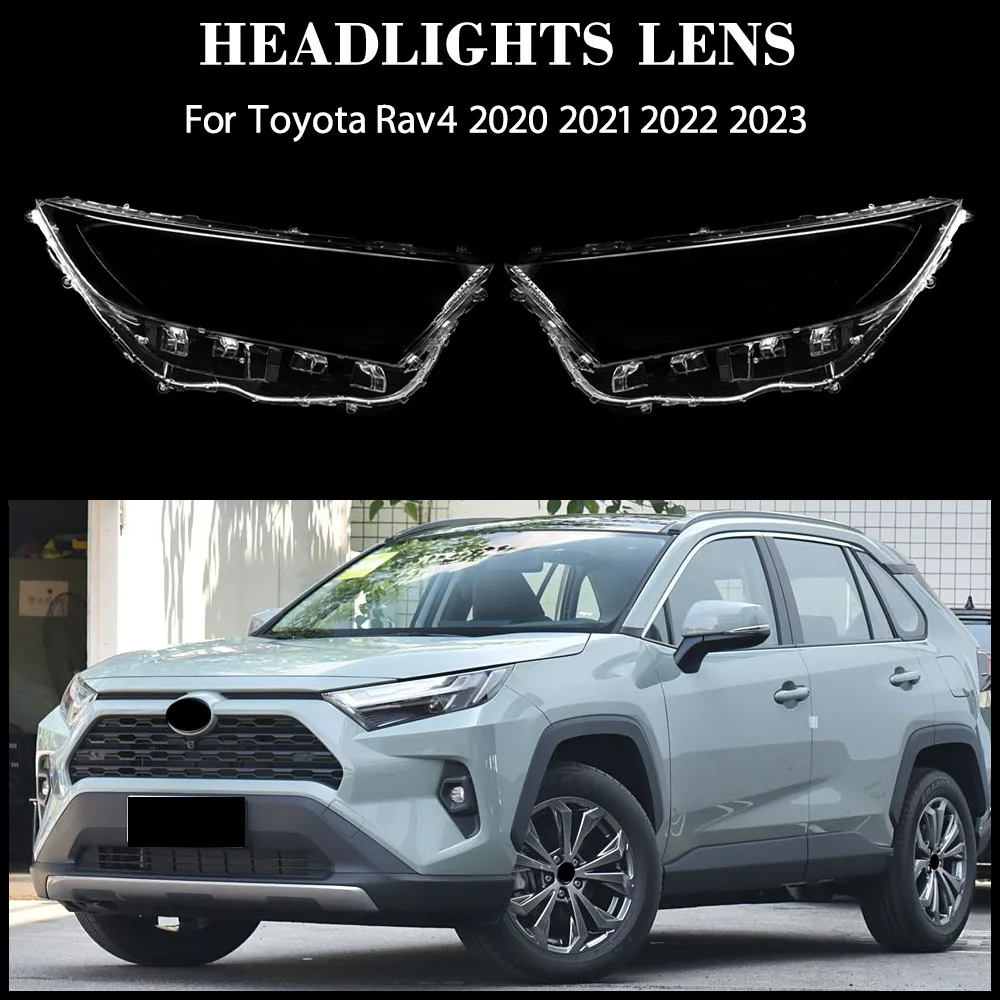 

For Toyota Rav4 2020 2021 2022 2023 Headlamp Cover Transparent Headlight Shell Replace Original Lampshade Plexiglass Mask Lens