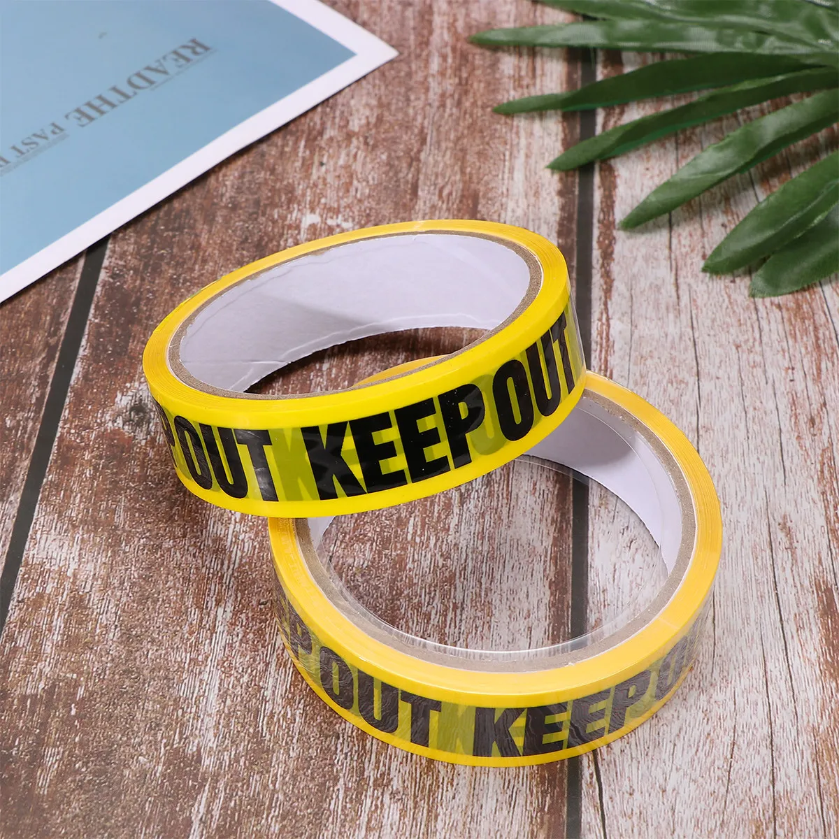 

2Pcs Bright Yellow Black Safety Warning Tape Industrial Strength Adhesive for Warehouse Construction Sites Floor Walls Equipment