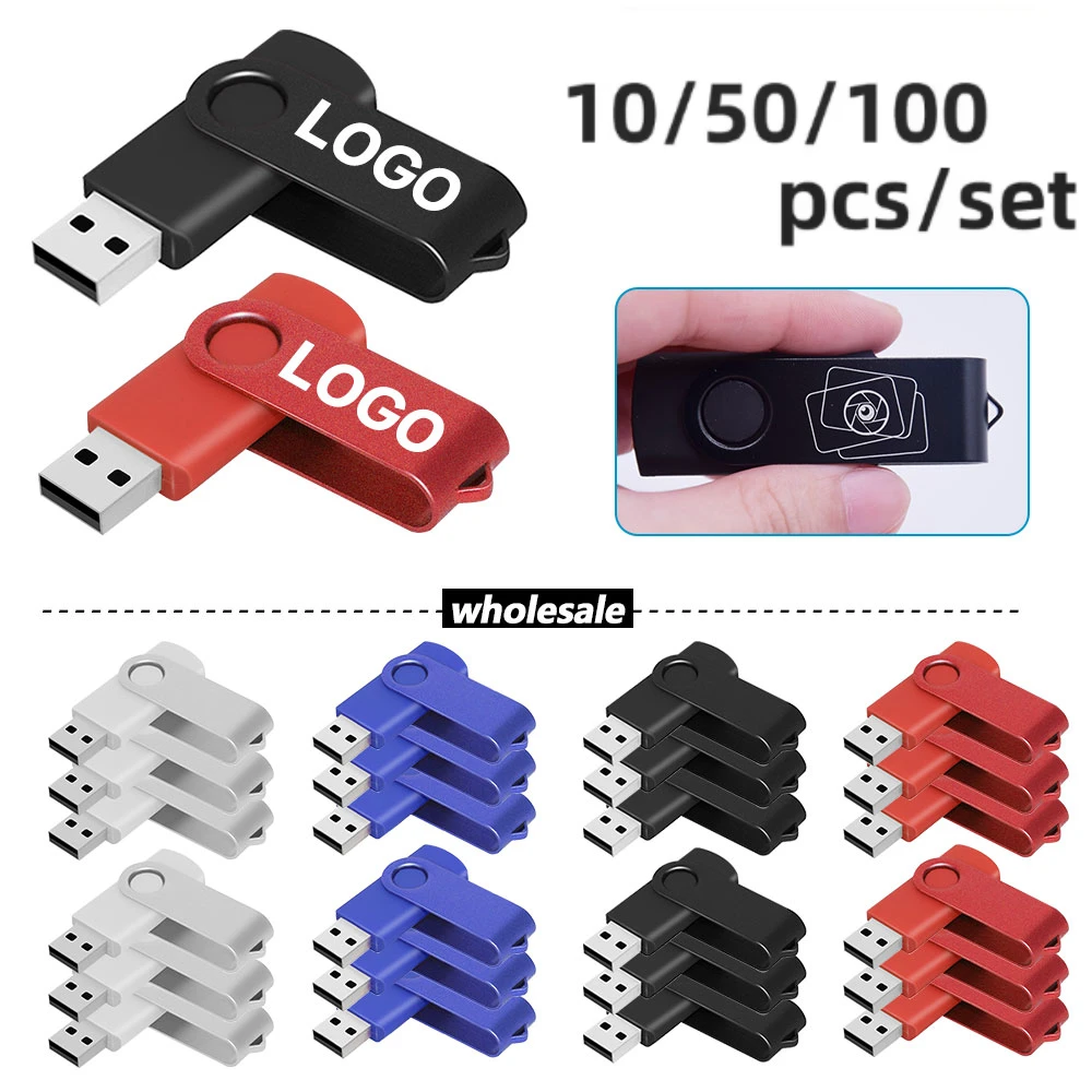 10/ 50/100 Pcs Lot USB 2.0 Flash Drive Pendrive 1GB 2GB 4GB Pen Drive 8GB 16GB Memory Stick 32GB 50Pcs 64GB Flash USB Stick