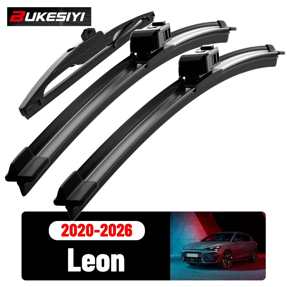 Front & Rear Wiper Blades Set For Cupra Leon 2020-2026 2021 2022 2023 2024 2025 Silent Windscreen Wipers Accessories 26