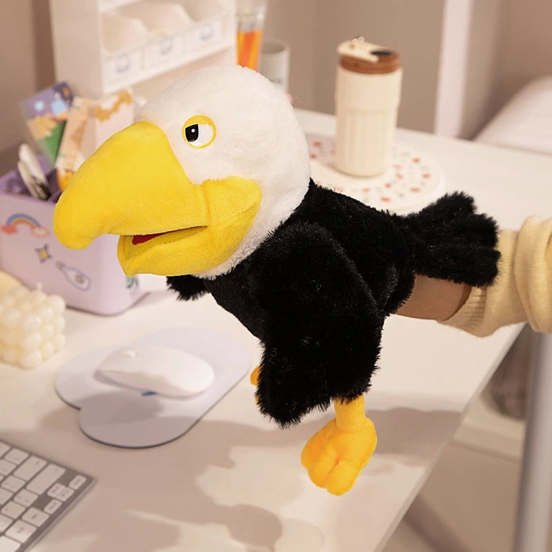 35cm Urocza Lalka Ptak, Pluszowa Maskotka, Zabawka Edukacyjna dla Dzieci, Interaktywna Rękawica do Wertyloquizmu, Interaktywna Zabawka Rodzinna, Lalka Ptak