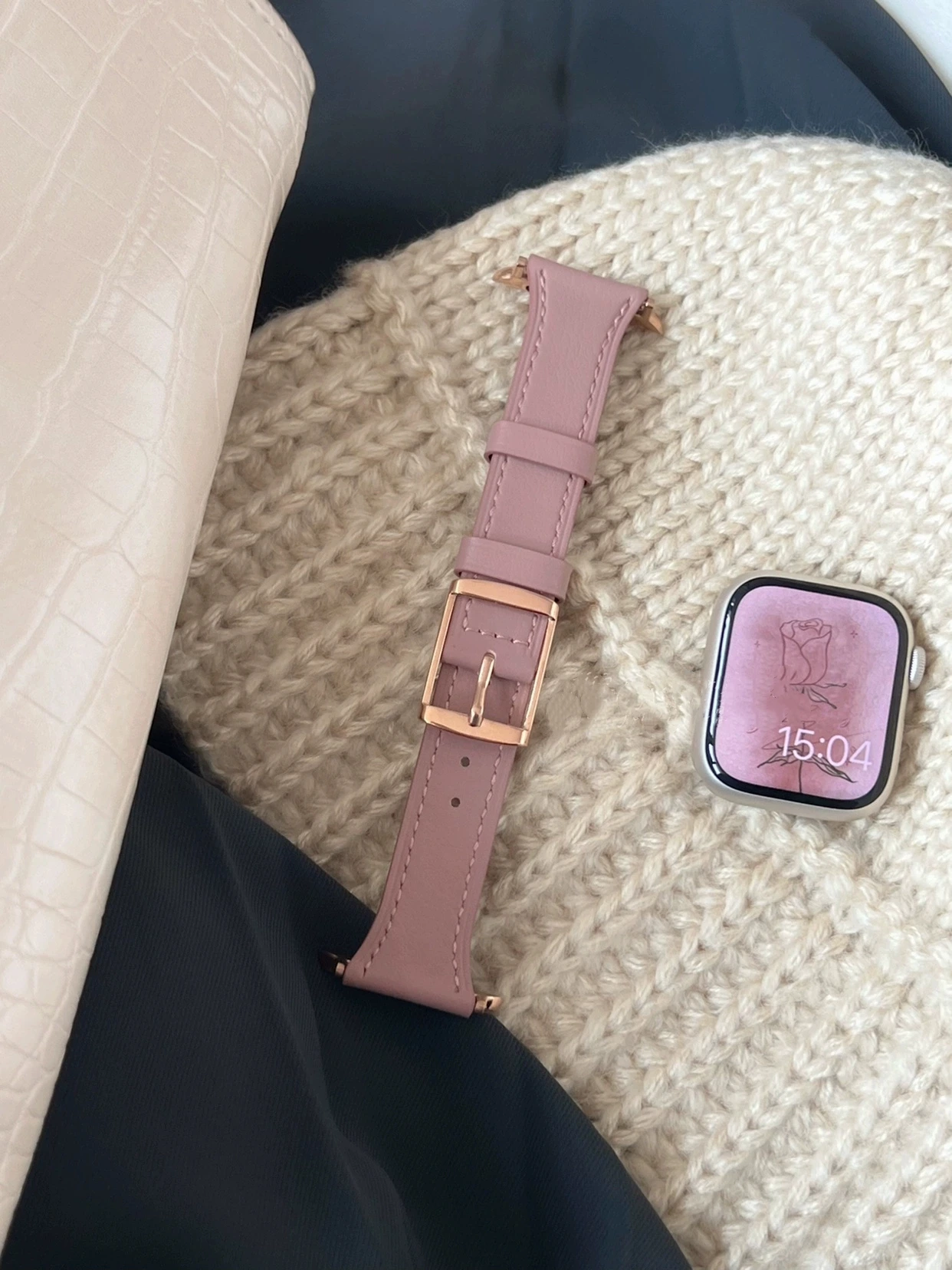 حزام لساعة أبل الفرقة النساء سلسلة الترا 10/9/8/7/6 38 مللي متر 40 مللي متر 41 مللي متر 42 مللي متر 44 مللي متر 45 مللي متر 46 مللي متر حلقة جلدية