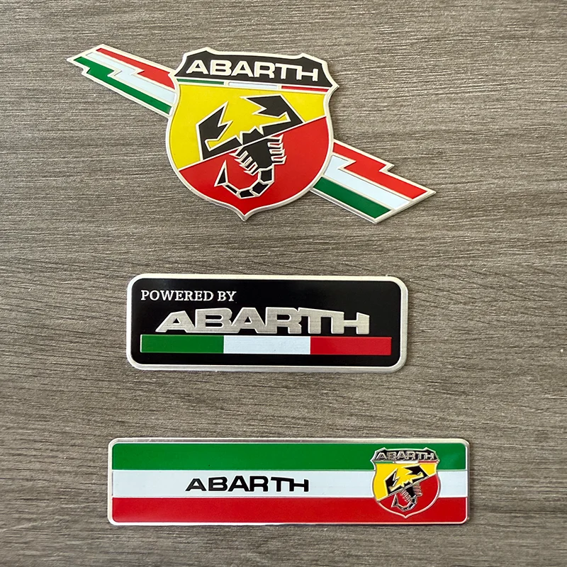 3D metal scorpion car emblem sticker, waterproof aluminum self-adhesive vehicle film for abarth 695 competizione124 Spider PUNTO