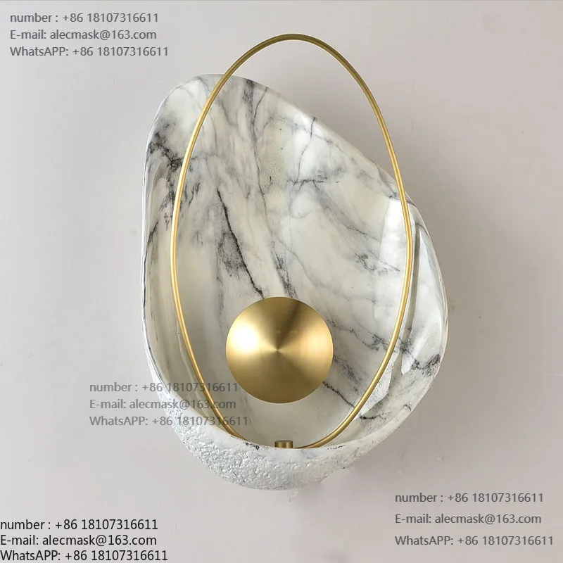 

Nordic lamps postmodern creative living room resin wall lamp art exhibition hall