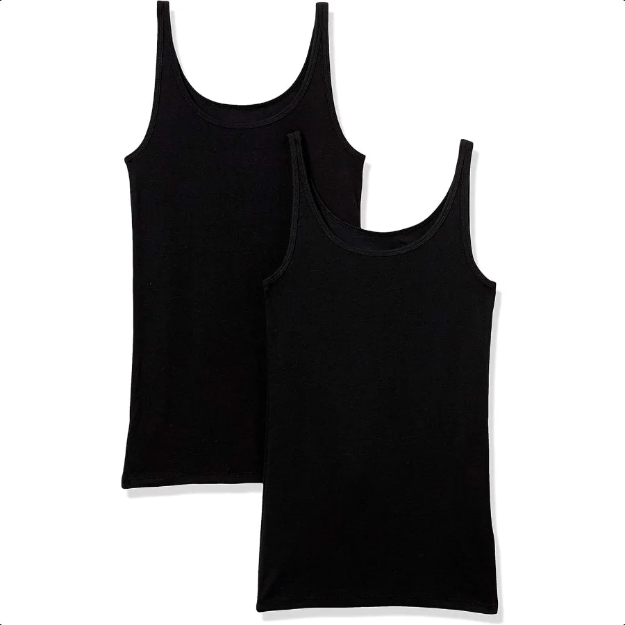 

Women's SlimFit Thin Strap Tank Top Pack of 2