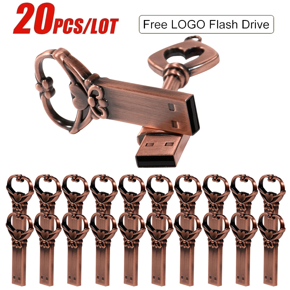 

20 шт./лот, винтажные клавиши, USB-флешка, 64 ГБ, металлическая ручка «Любовь», 32 ГБ, 100% реальная емкость, ручка-накопитель, 16 ГБ, необычный U-диск