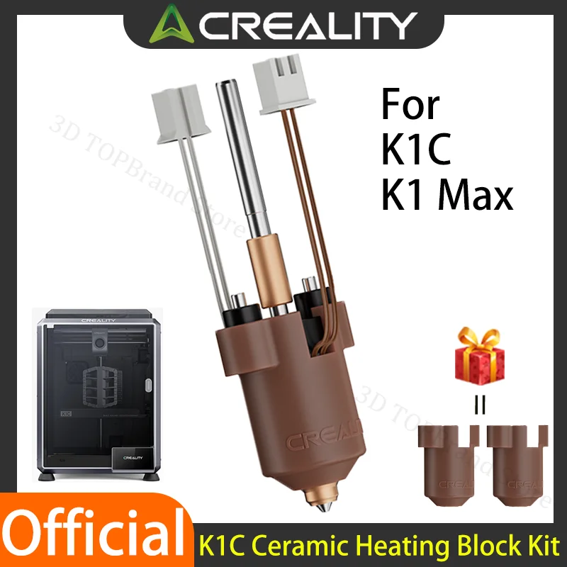

Creality K1C Ceramic Heating Block Kit, Quick-Swap Nozzle Kit Heat Break 300°C High Temperature Resistance for K1C/K1 Max