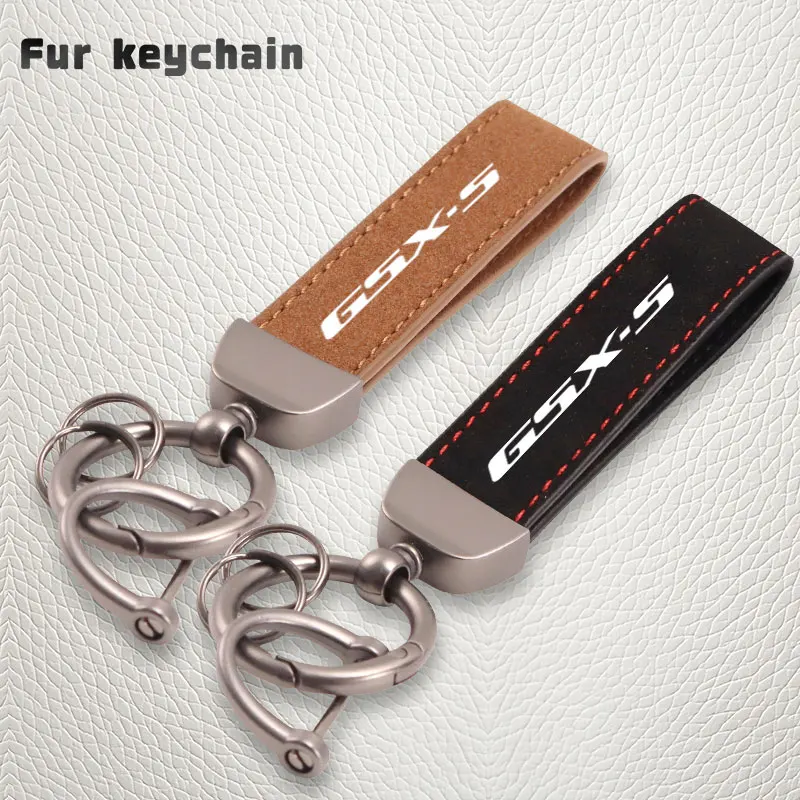 for SUZUKI GSX-S 1000 GSXS 750 GSX S 1000 F 2010-2026 Motorcycle Deluxe Suede Keychain Horseshoe Buckle Jewelry  Accessories
