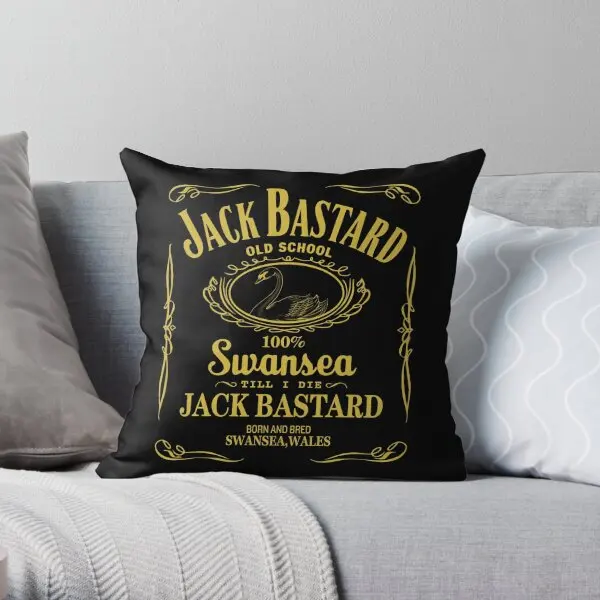 Swansea Jack Bastard Gold  Printing Throw Pillow Cover Hotel Bedroom Comfort Case Anime Decor Soft Pillows not include One Side